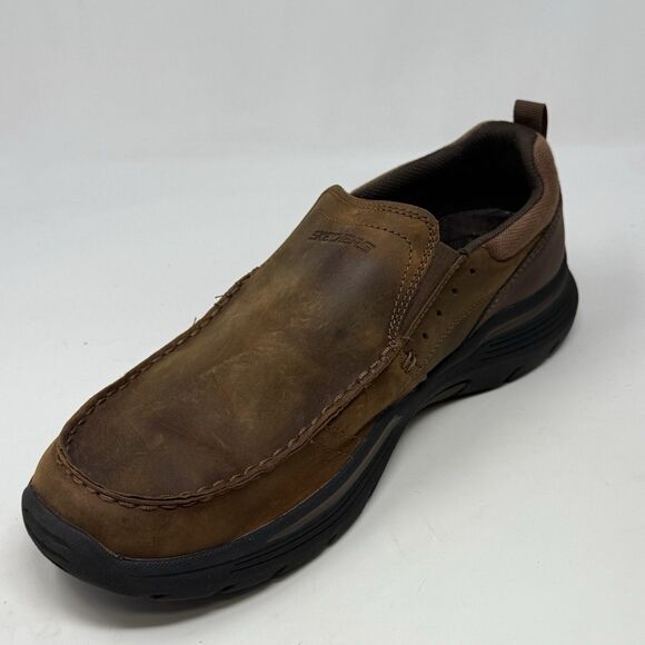 Skechers Expended Seveno Shoes Mens 11 Brown Leather Slip On Casual Loafers main image 10